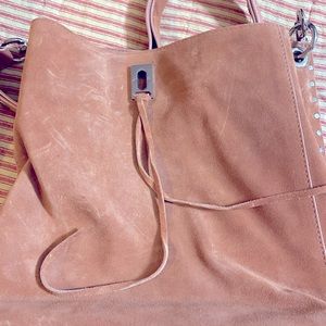 Rebecca Minkoff shoulder bag, Dusty pink suede